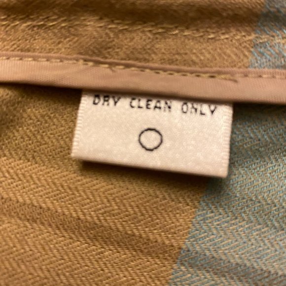 Evan Picone Plaid Cotton/Wool Shacket Size 12 Faux Suede - Picture 5 of 12